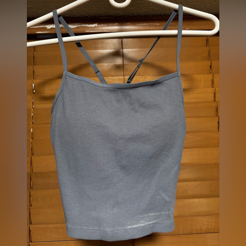 GU Japan - Blue Ribbed Women's Top
